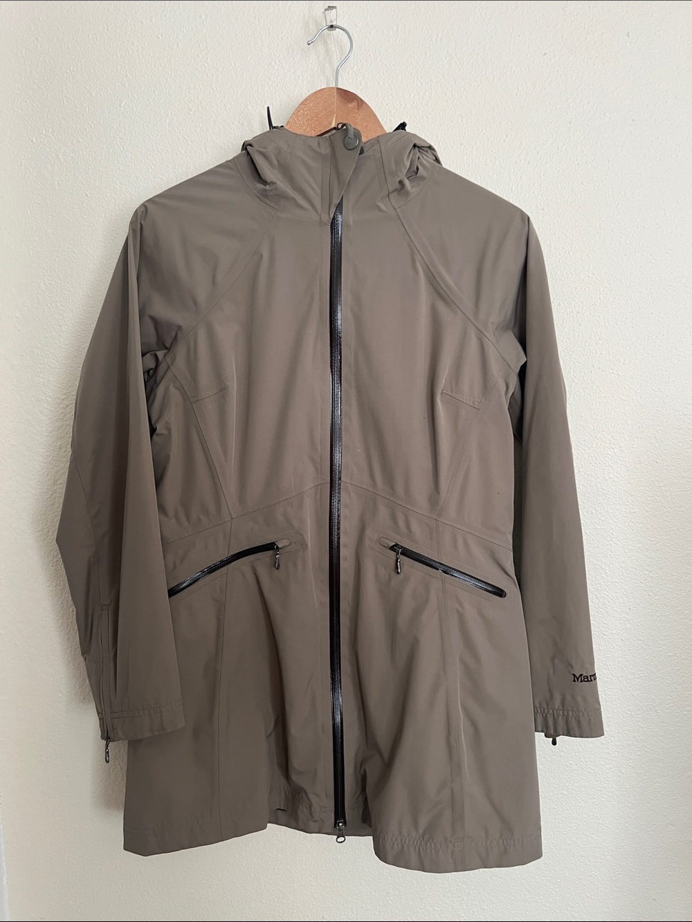 Marmot Taupe Fitted Raincoat